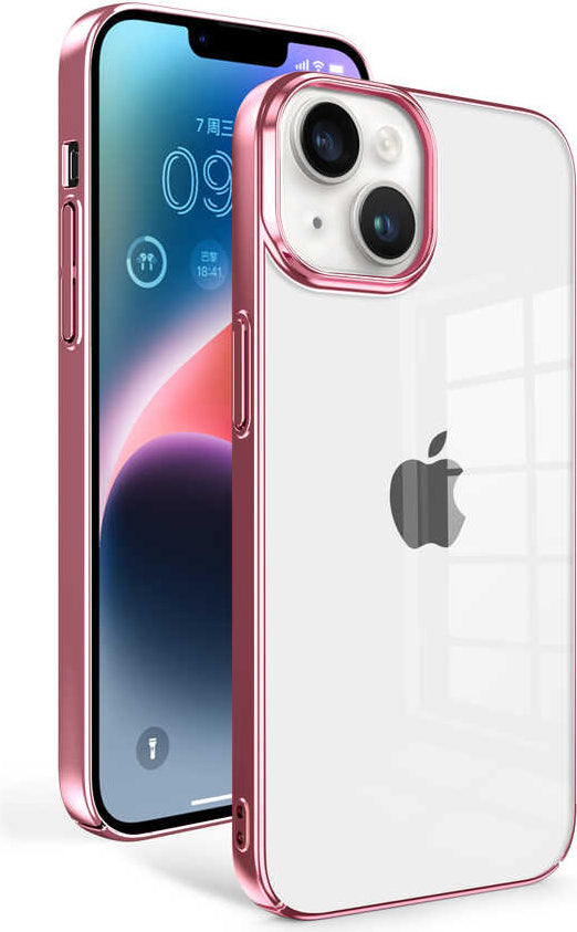 Apple iPhone 14 Plus Kılıf Mnc Sun Kapak-Rose Gold