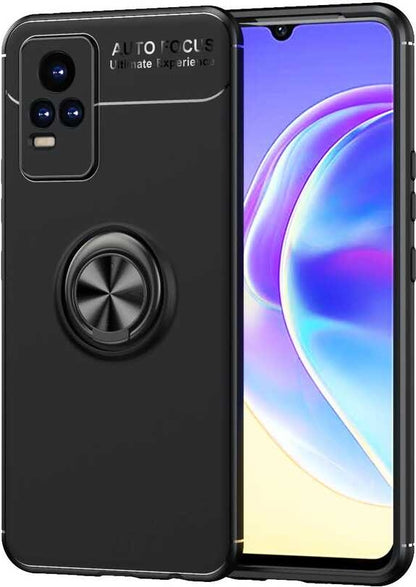 Vivo V21E Kılıf Mnc Ravel Silikon Kapak-Siyah