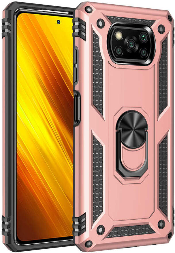 Xiaomi Poco X3 Kılıf Mnc Vega Kapak-Rose Gold