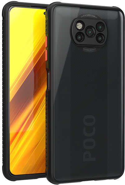 Xiaomi Poco X3 Kılıf mnc Kaff Kapak-Siyah