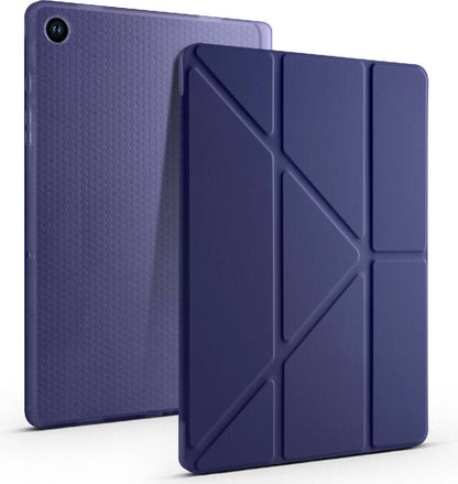 Galaxy Tab A9 Kılıf Uyumlu Mnc Tri Folding Kalem Bölmeli Standlı Kılıf-Yeşil