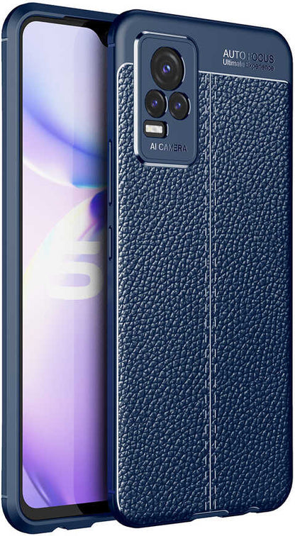 Vivo V21E Kılıf Mnc Niss Silikon Kapak-Lacivert