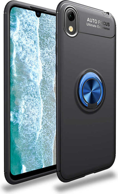Huawei Y5 2019 Kılıf Mnc Ravel Silikon Kapak-Siyah-Mavi