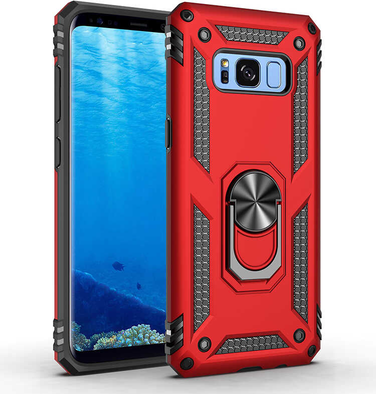 Galaxy S8 Kılıf Mnc Vega Kapak-Kırmızı