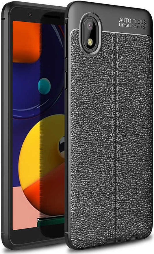 Galaxy A01 Core Kılıf Mnc Niss Silikon Kapak-Siyah