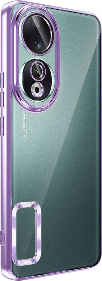Huawei Honor 90 Kılıf Kamera Korumalı Logo Gösteren Mnc Omega Kapak-Gold