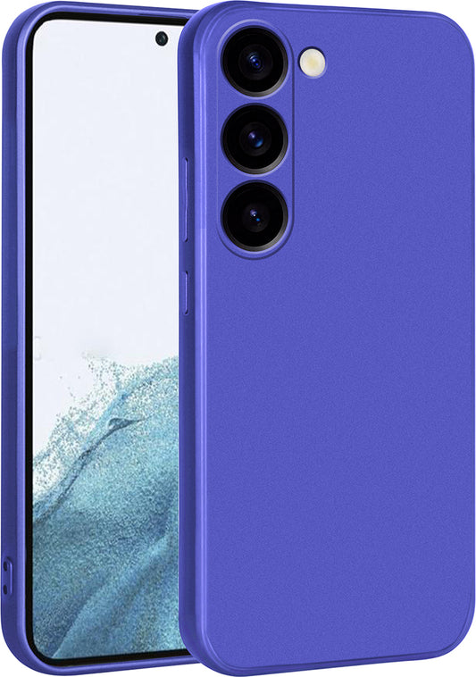 Galaxy S23 Plus Kılıf Mnc Premier Silikon Kapak-Saks Mavi