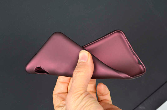 Galaxy A01 Core Kılıf Mnc Premier Silikon Kapak-Mürdüm