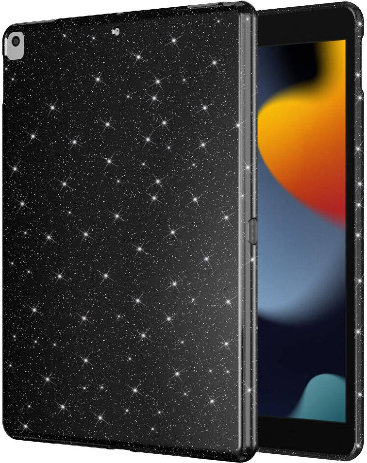 Apple iPad 10.2 (8 Nesil) Simli Parlak Görünümlü Uyumlu Mnc Tablet Koton Kılıf-Pembe