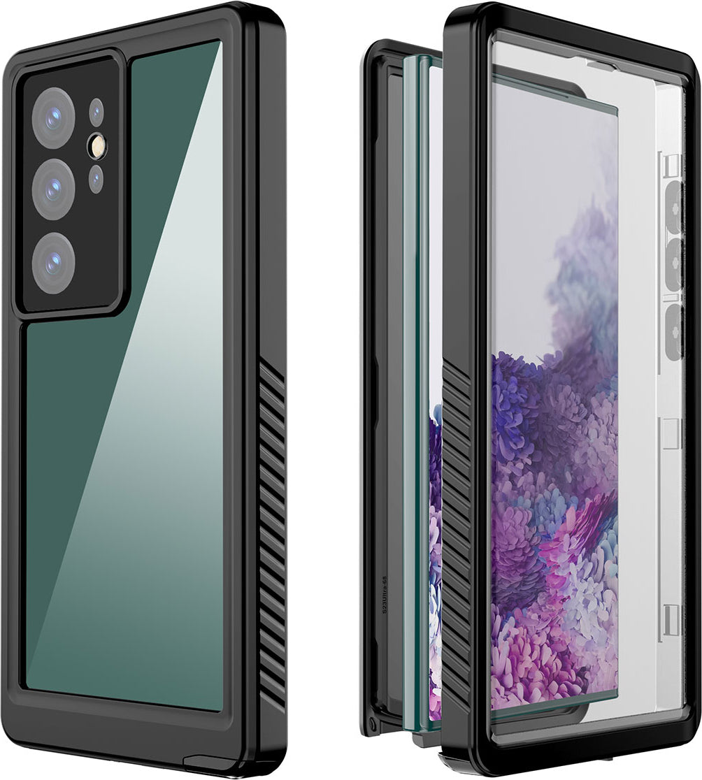 Galaxy S23 Ultra Kılıf 1-1 Su Geçirmez Kılıf-Siyah