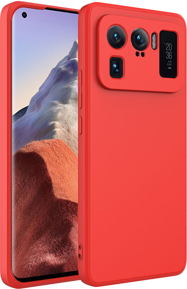 Xiaomi Mi 11 Ultra Kılıf Mnc Mara Laaakan Kapak-Kırmızı
