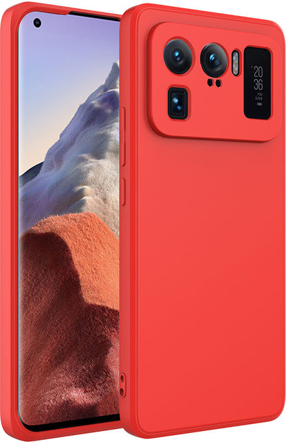 Xiaomi Mi 11 Ultra Kılıf Mnc Mara Laaakan Kapak-Kırmızı