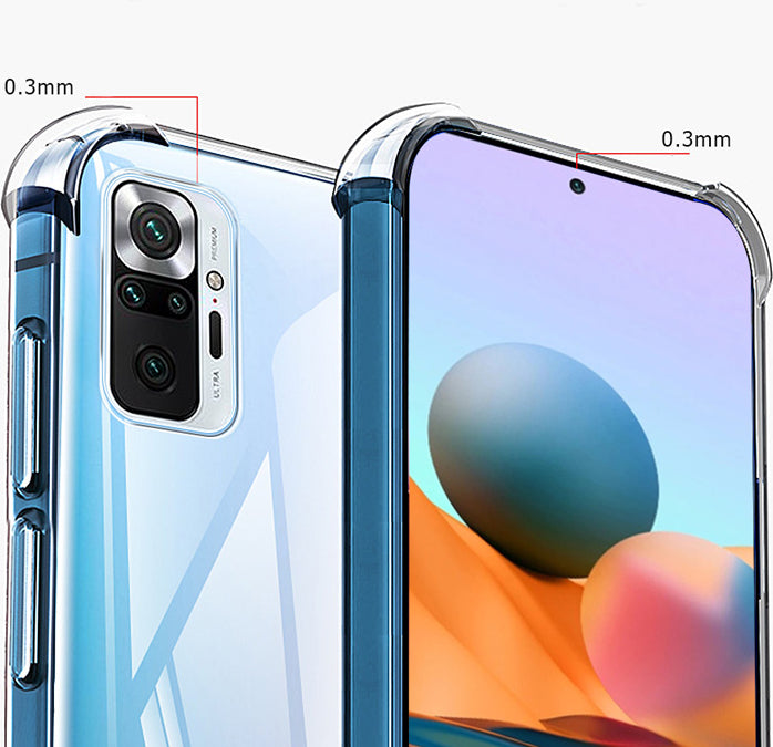 Xiaomi Redmi Note 10 Pro Kılıf Mnc Nitro Anti Shock Silikon-Renksiz