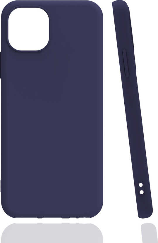 iPhone 13 Kılıf Mnc Biye Silikon-Lacivert