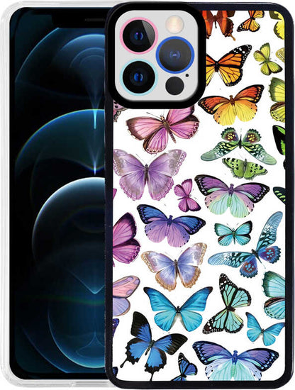 iPhone 12 Pro Uyumlu Mnc M-Fit Desenli Kapak-Butterfly No3