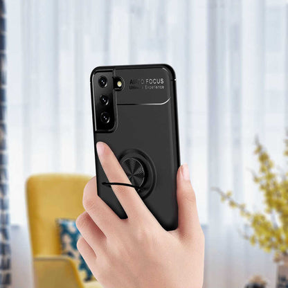 Galaxy S21 Plus Kılıf Mnc Ravel Silikon Kapak-Siyah-Kırmızı