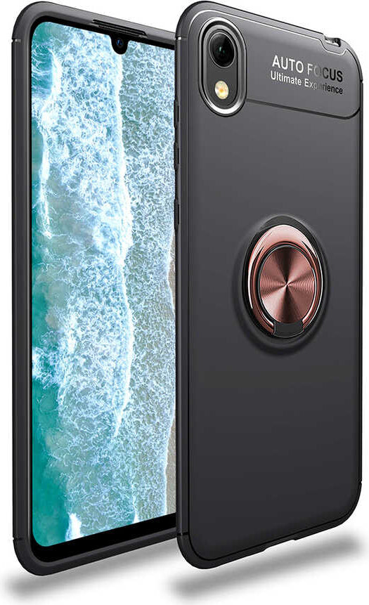 Huawei Y5 2019 Kılıf Mnc Ravel Silikon Kapak-Siyah-Rose Gold