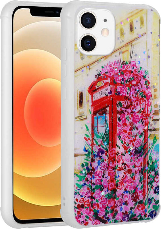 iPhone 11 Kılıf Simli Desenli Kamera Korumalı Parlak Mnc Popy Kapak-Kulübe