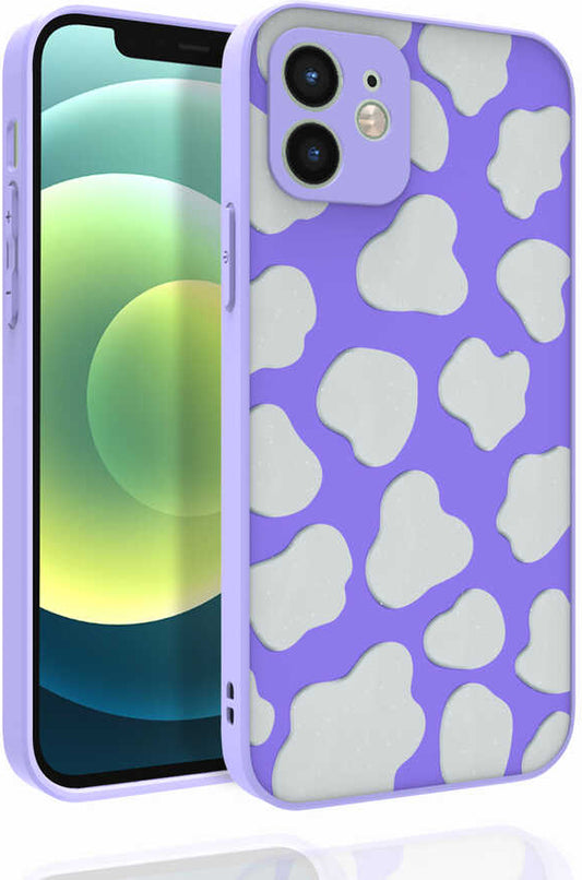 iPhone 12 Kılıf Desenli Kamera Korumalı Parlak Mnc Nora Kapak-No6