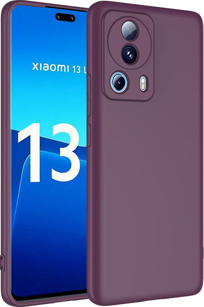 Xiaomi Mi 13 Lite Kılıf Mnc Mara Laaakan Kapak-Koyu Mor