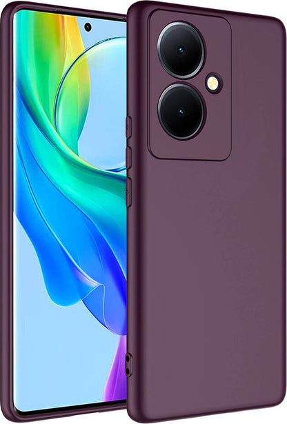 Vivo V29 Lite 5g Kılıf Mnc Mara Laaakan Kapak-Koyu Mor