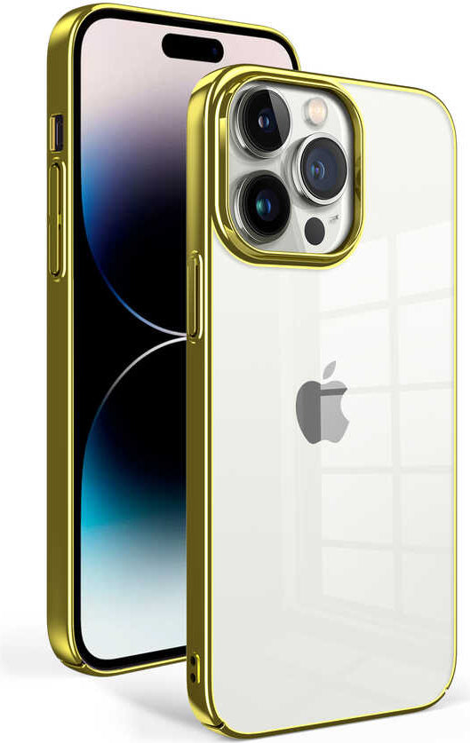 Apple iPhone 14 Pro Kılıf Mnc Sun Kapak-Gold