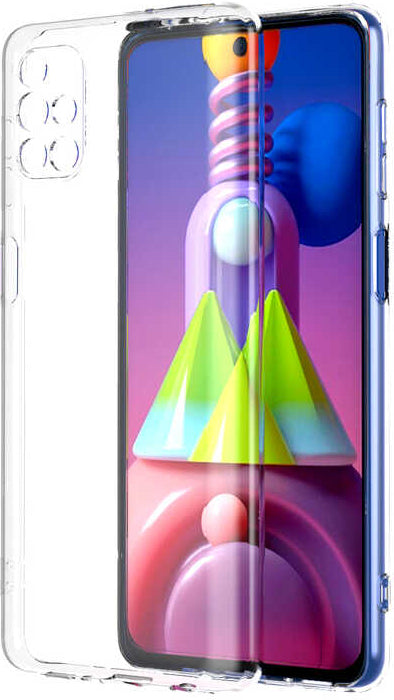 Galaxy M51 Kılıf Mnc Kamera Korumalı Süper Silikon Kapak-Renksiz