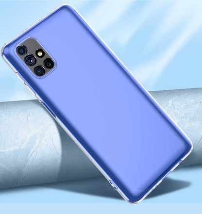 Galaxy M51 Kılıf Mnc Kamera Korumalı Süper Silikon Kapak-Renksiz