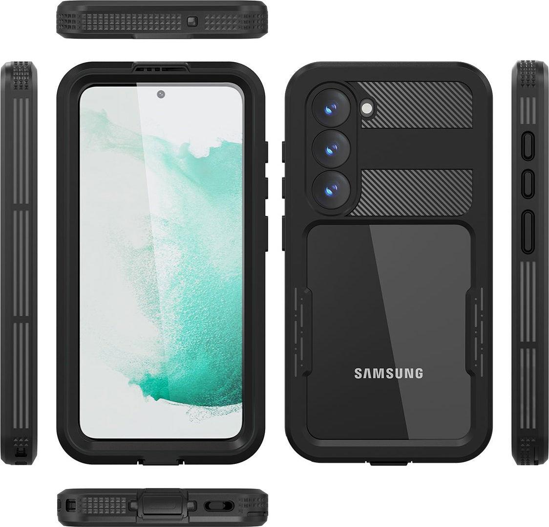 Galaxy S23 Kılıf 1-1 Su Geçirmez Kılıf-Siyah