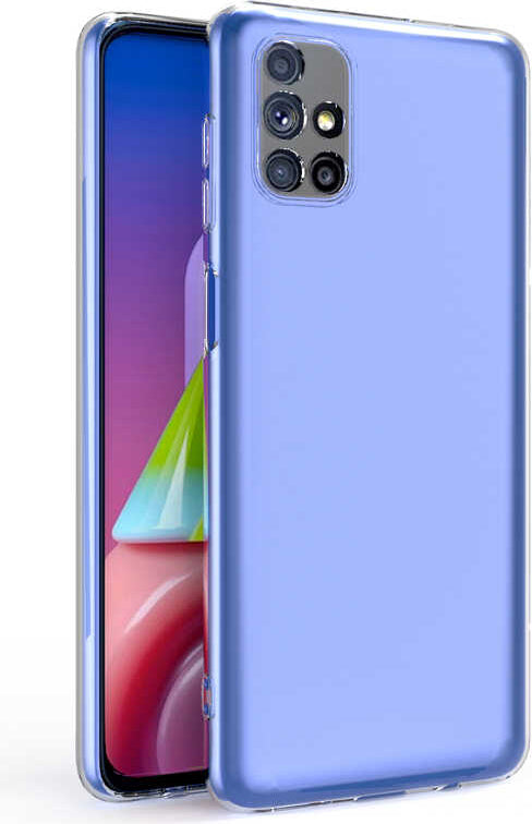 Galaxy M51 Kılıf Mnc Kamera Korumalı Süper Silikon Kapak-Renksiz
