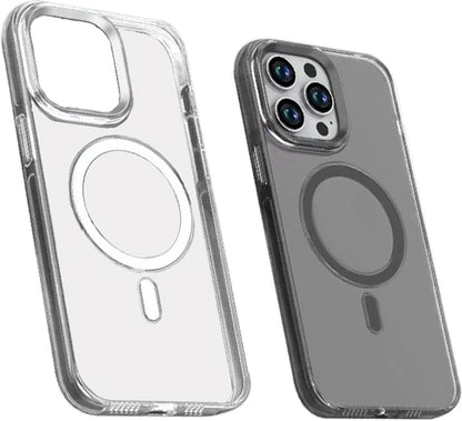 Apple iPhone 15 Pro Kılıf Mnc Wireless Şarj Özellikli Şeffaf Efsane Kapak-Renksiz