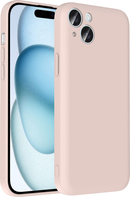 iPhone 15 Kılıf Kamera Korumalı Kartlık Hazneli Mnc Vitra Kapak - Pembe