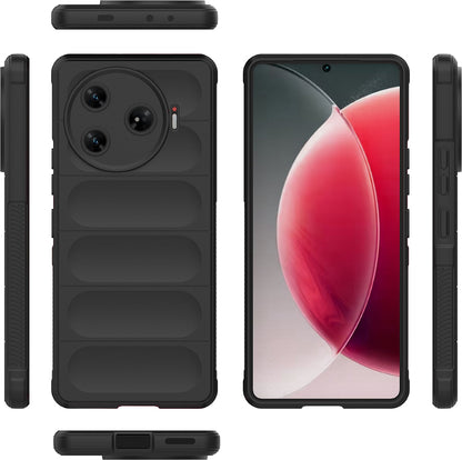 Tecno Spark 30 Pro Kılıf Esnek Tpu Oyuklu Arka Yüzey Tasarımlı Mnc Etnik Silikon Kapak - Lacivert