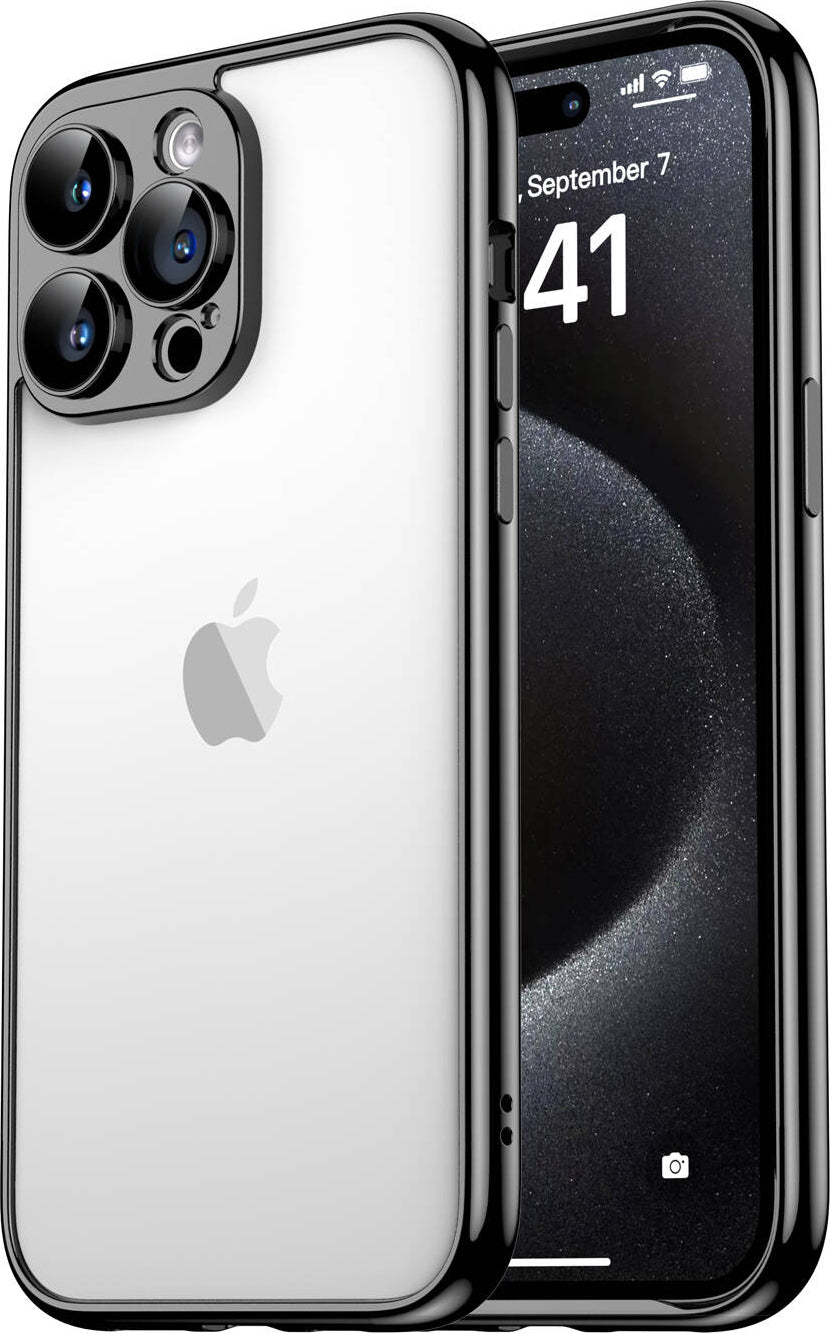 Apple iPhone 15 Pro Max Kılıf Mnc Kamera Korumalı Bontez Bumper-Titanyum