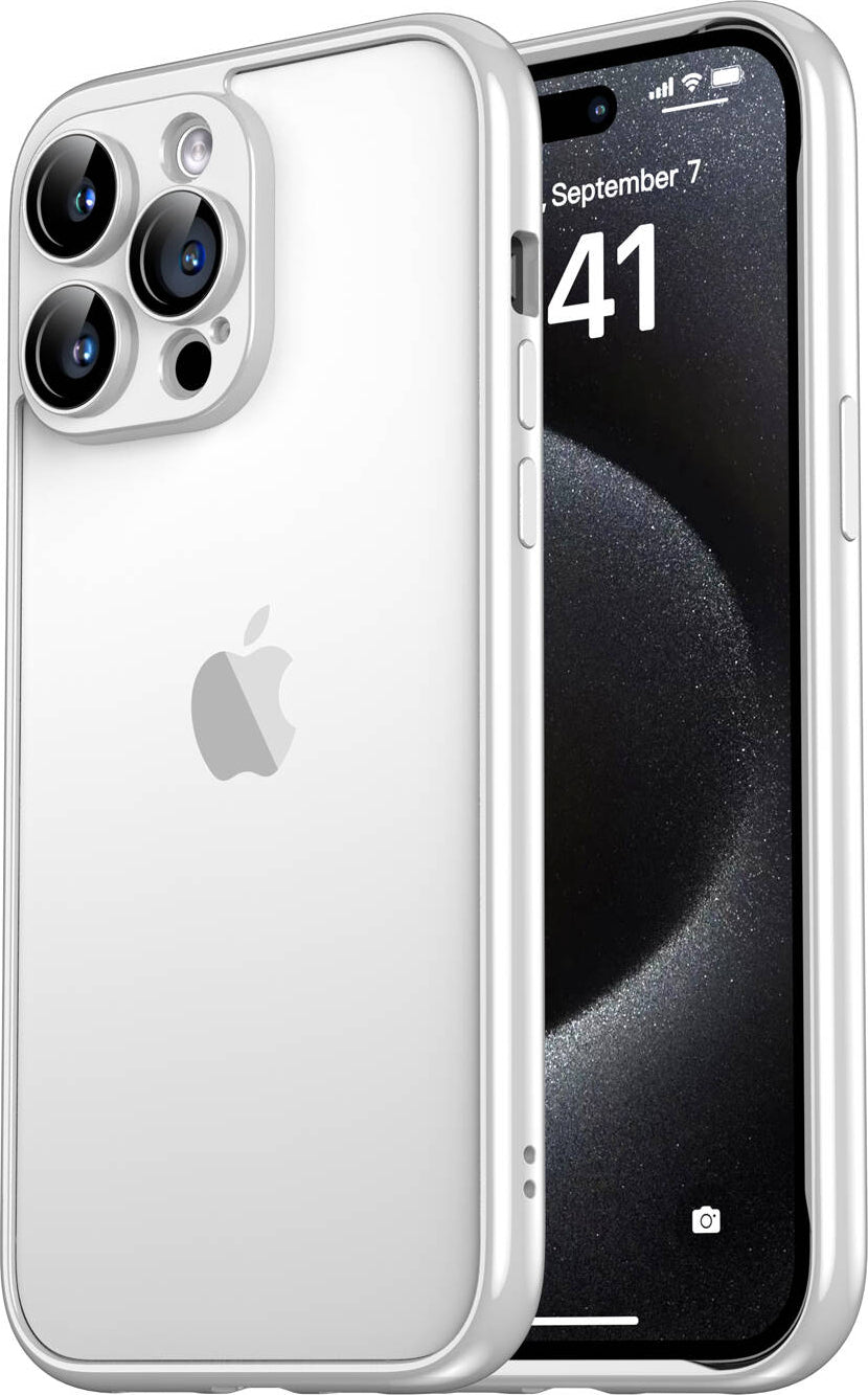 Apple iPhone 15 Pro Max Kılıf Mnc Kamera Korumalı Bontez Bumper-Titanyum
