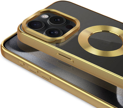 Apple iPhone 15 Pro Max Kılıf Tek Kamera Çerçeveli Logo Gösteren Mnc Omega Kapak-Sierra Mavi