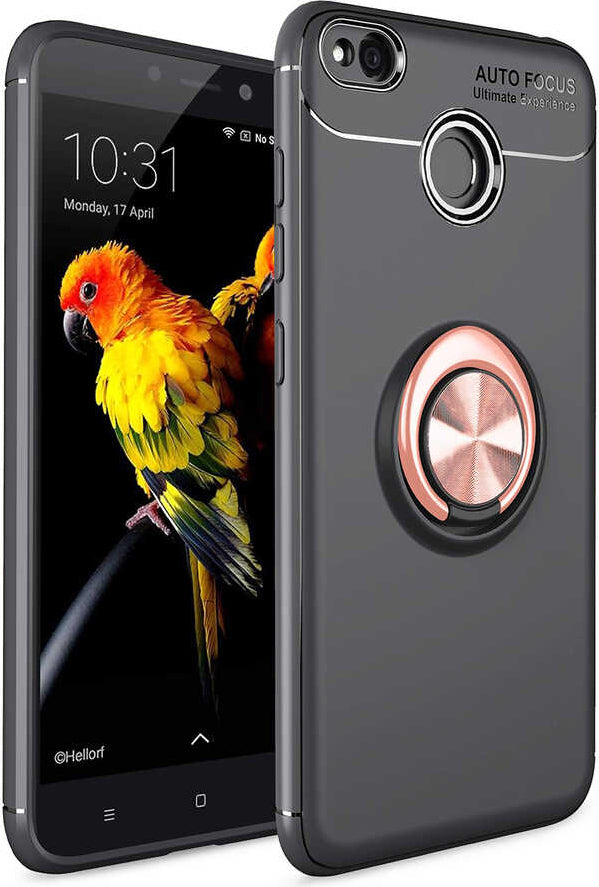 Xiaomi Redmi 4x Kılıf Mnc Ravel Silikon Kapak-Siyah-Rose Gold