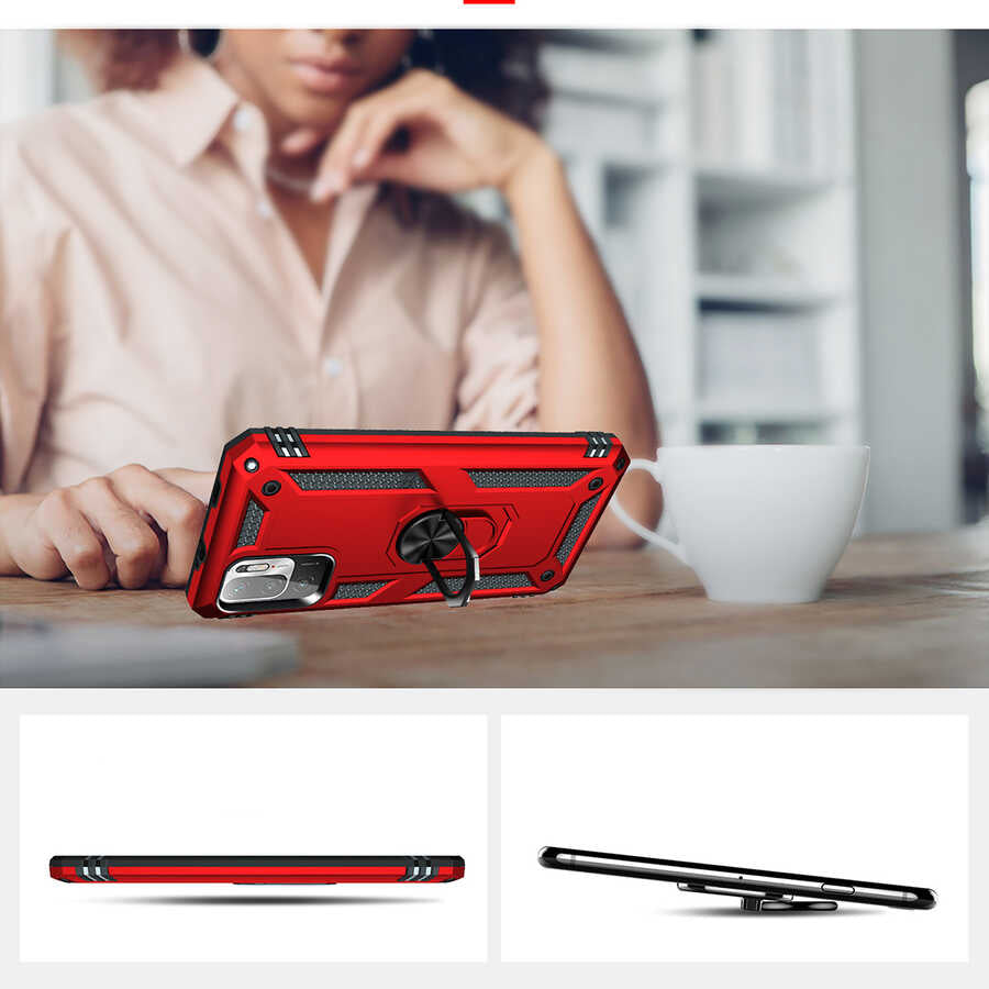 Xiaomi Redmi Note 10 5g Kılıf Mnc Vega Kapak-Rose Gold