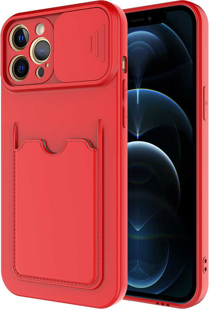 iPhone 12 Pro Kılıf mnc Kartix Kapak-Kırmızı