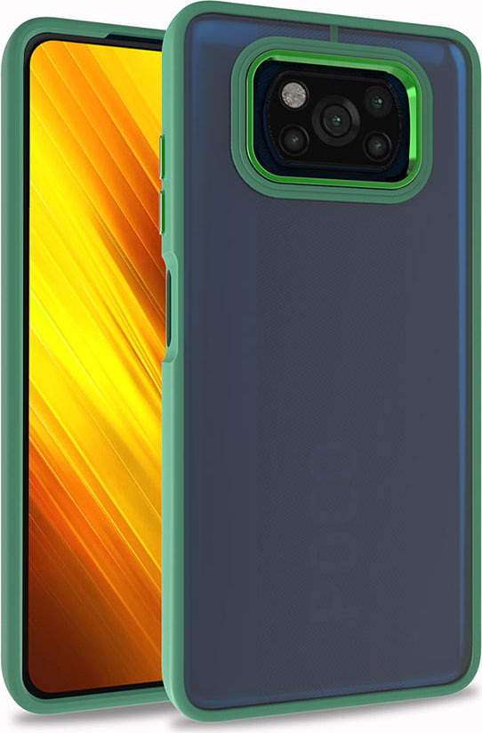 Xiaomi Poco X3 Kılıf Mnc Flora Kapak-Yeşil