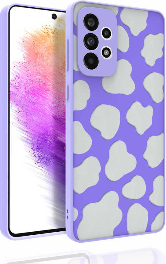 Galaxy A73 Kılıf Desenli Kamera Korumalı Parlak Mnc Nora Kapak-No6