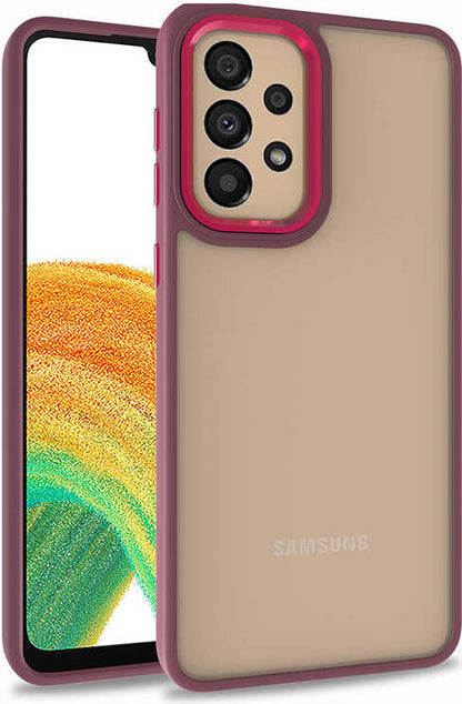 Galaxy A32 4g Kılıf Mnc Flora Kapak-Kırmızı