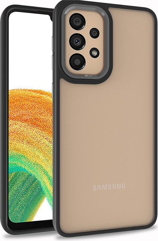 Galaxy A73 Kılıf Mnc Flora Kapak-Siyah