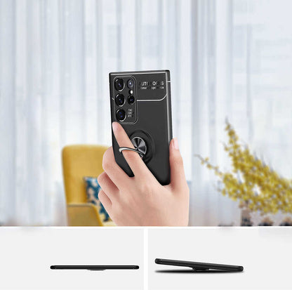 Galaxy S22 Ultra Kılıf Mnc Ravel Silikon Kapak-Kırmızı