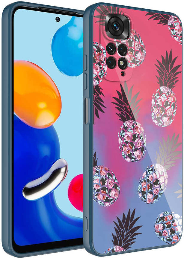 Xiaomi Redmi Note 11 Global Kılıf Kamera Korumalı Desenli Sert Silikon Mnc Epoksi Kapak-No3