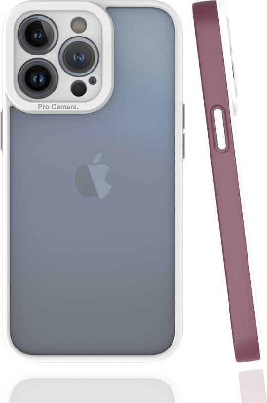 iPhone 13 Pro Uyumlu Mnc Mima Kapak-Mürdüm