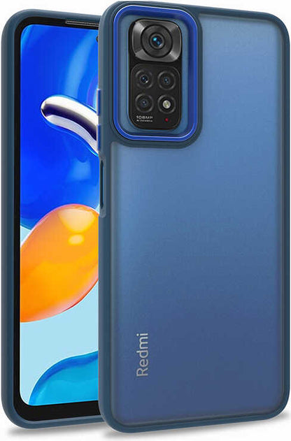 Xiaomi Redmi Note 11 Global Kılıf Mnc Flora Kapak-Mavi