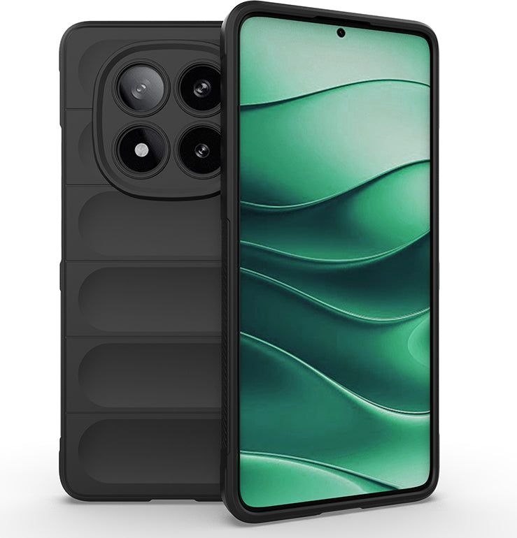 Redmi Note 14 Pro 4g Kılıf Esnek Tpu Oyuklu Arka Yüzey Tasarımlı Mnc Etnik Silikon Kapak - Siyah