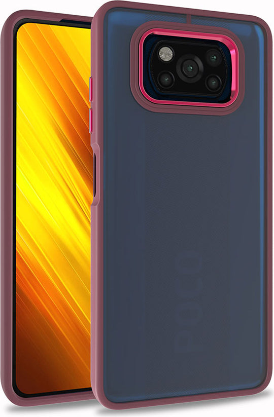 Xiaomi Poco X3 Kılıf Mnc Flora Kapak-Kırmızı
