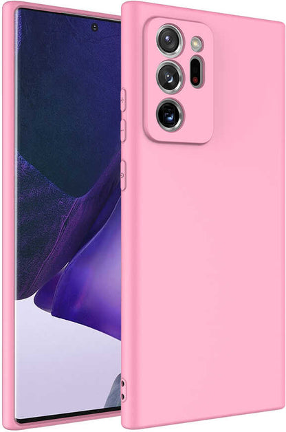 Galaxy Note 20 Ultra Kılıf Mnc Mara Laaakan Kapak-Pembe Açık